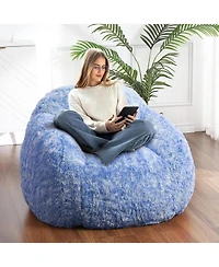 gaomon Adult Bean Bag Chair with Armrest, Faux Fur Plush