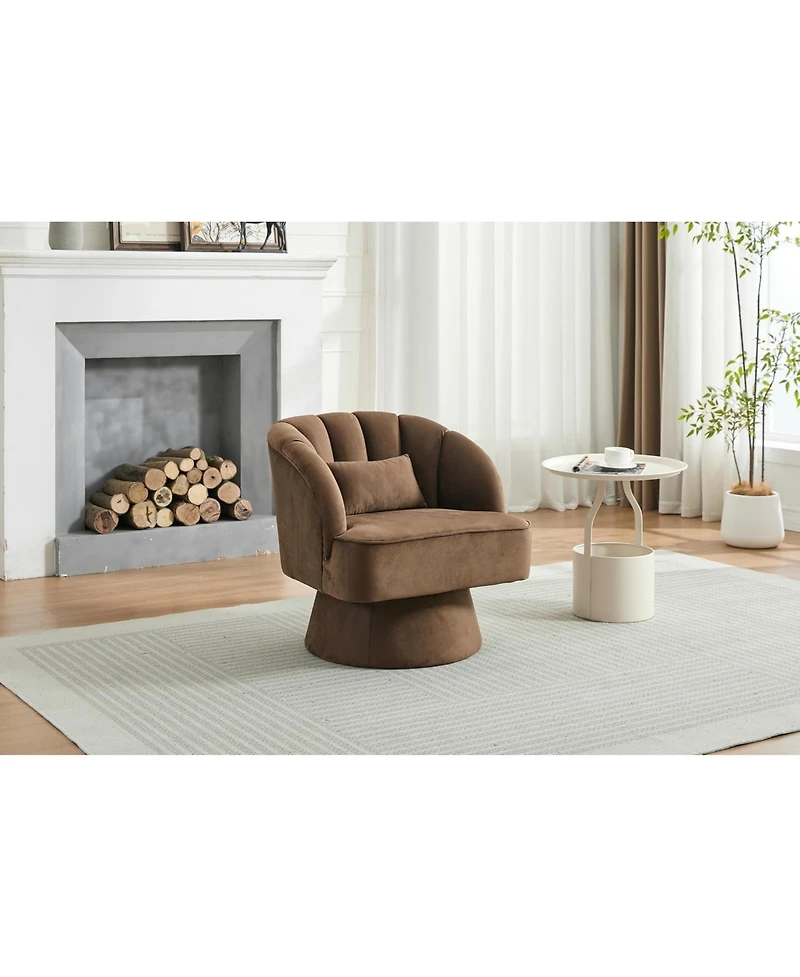 gaomon Modern 360° Swivel Barrel Accent Chair