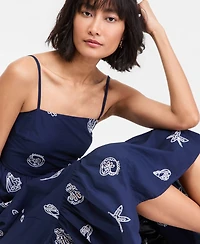 On 34th Women's Cotton Back-Cutout Tiered Midi Dress, Macy's Exclusive