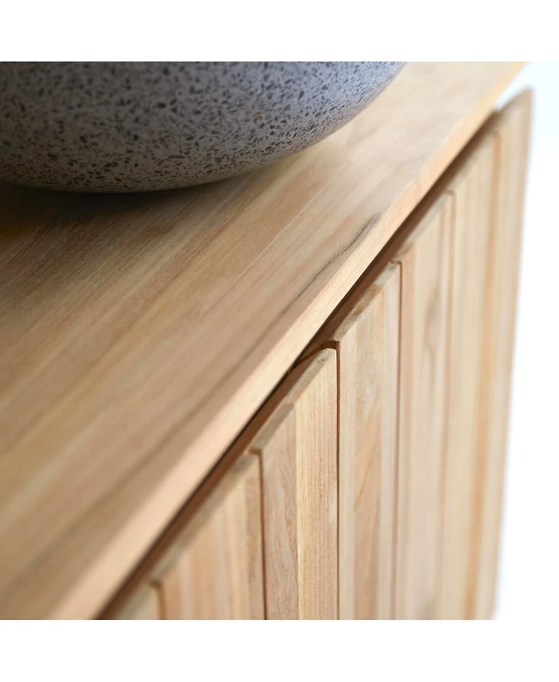 Tikamoon Jill teak vanity unit 120