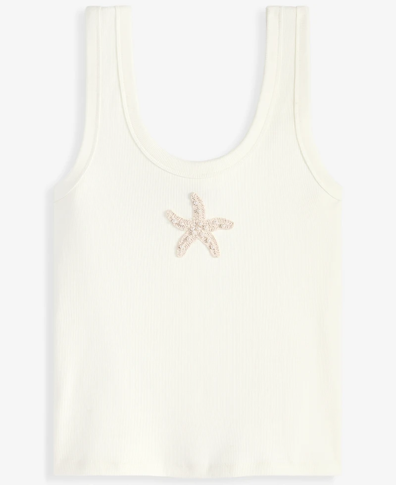 On 34th Women's Scoop-Neck Starfish Crochet Tank Top, Macy's Exclusive