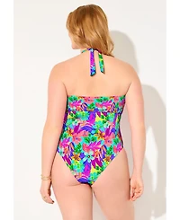 Swimsuits for All Women's Braided Bandeau One Piece Swimsuit