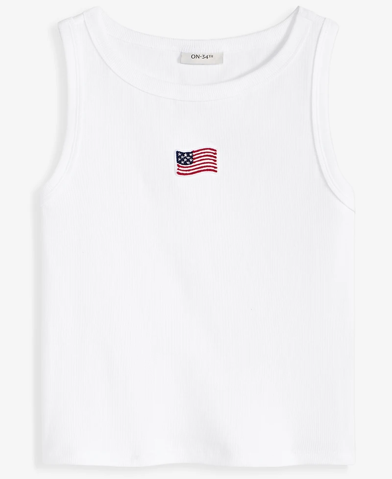 On 34th Women's American Flag Tank Top, Macy's Exclusive