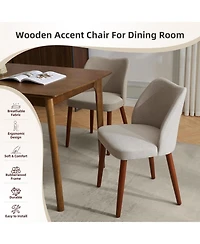 gaomon Linen Dining Chairs Set of 6