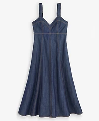 On 34th Women's Denim Sweetheart-Neck Midi Dress, Exclusively at Macy's