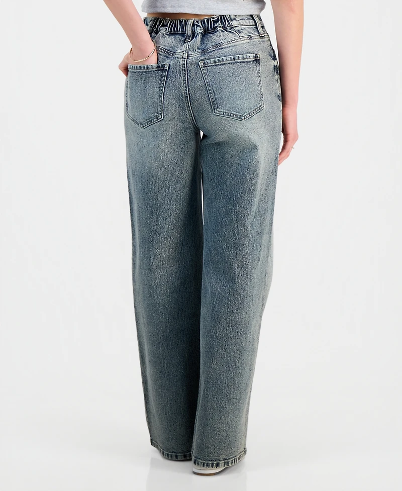 Celebrity Pink Juniors' Mandy Elastic-Waist Jeans
