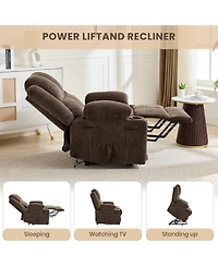 gaomon Oversized Power Lift Recliner Chair for Elderly,Adjustable Lay Flat Lift Chair Electric Recliner Chairs with Massage and Heat,for Living Room