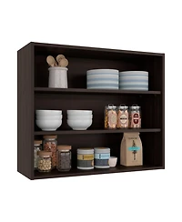 Depot E-Shop Ida Wall Shelf Shelves, Dark Walnut