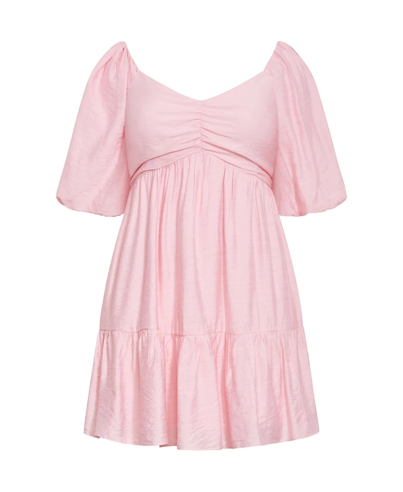 City Chic women's Plus Mindy Babydoll Mini Dress