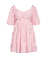 City Chic women's Plus Mindy Babydoll Mini Dress