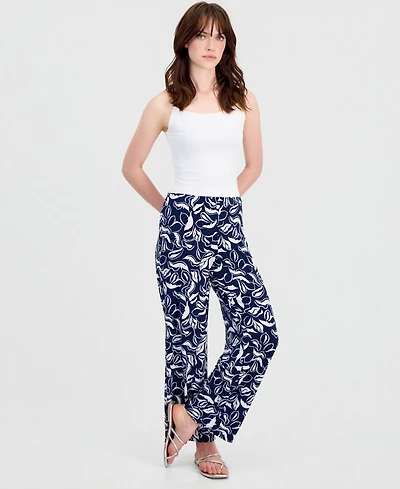 Jm Collection Women's Printed Knit Pull-On Pants, Macy's Exclusive