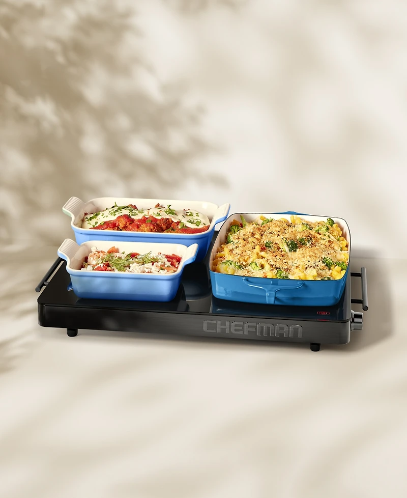 Chefman Family-Sized Glass Top Warming Tray