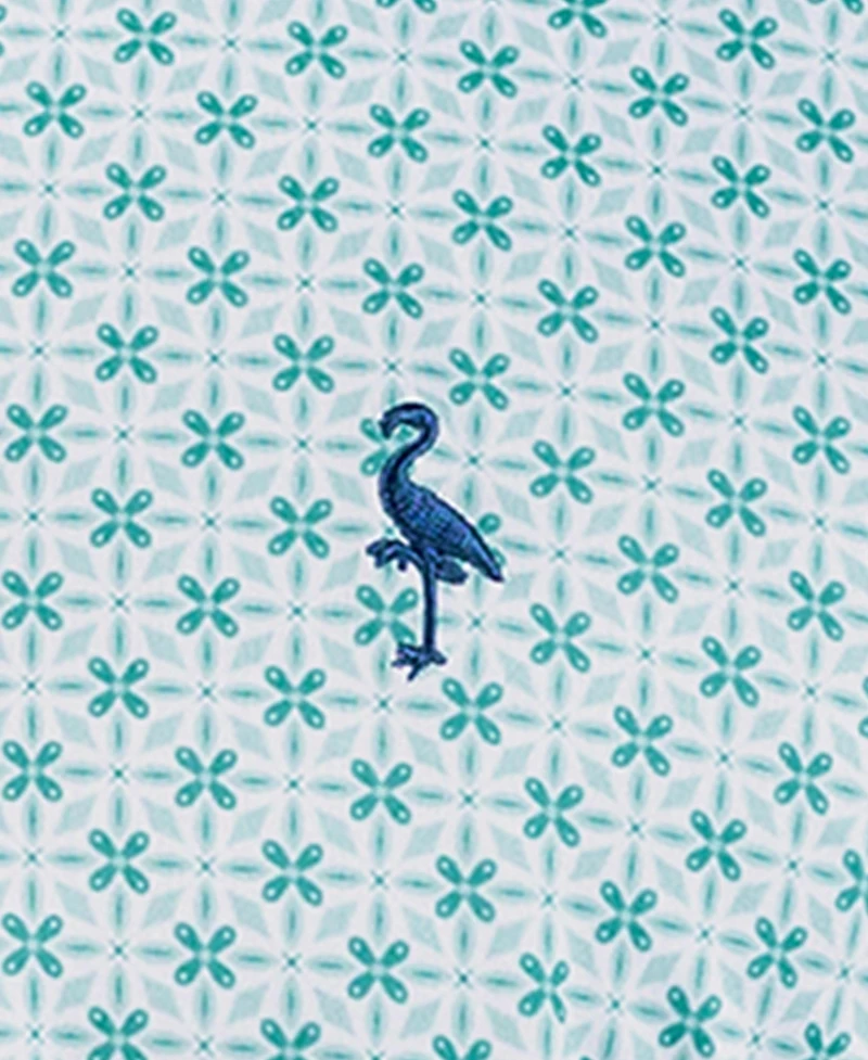 TailorByrd Men's Geo Floral Printed Performance Polo