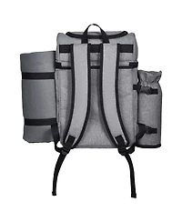 Mecale 4-Person Picnic Backpack with Insulated Cooler, Blanket and Tableware Set