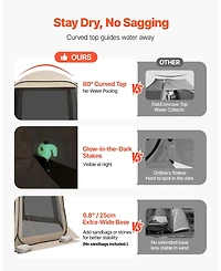 Mecale 10 x 9.2 Ft Pop-Up Screen House Tent with Awning for 4-8 People