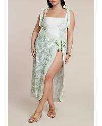 Eloquii Women's Tie Strap One Piece