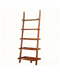 Yigii Ladder Bookshelf Solid Pine Traditional Modern