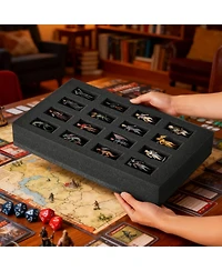 Mecale Miniature Figure Storage Bag Fits 16 Infantry Minis with Foam Insert and Shoulder Strap