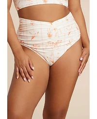 Eloquii Plus Ruched Highwaist Bikini Bottom