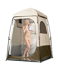 Mecale 1-Room Foldable Camping Shower Tent with Carry Bag