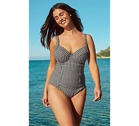 Panache Lingerie Women's Gingham Paloma Underwire Side Support One Piece Swimsuit
