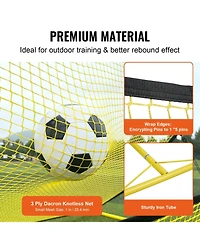 Mecale 71 x 40 Inch 2-in-1 Soccer Rebounder Net with Carry Bag