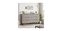 gaomon 7 Dresser for Bedroom, 55" Wide Dresser, Freestanding Horizontal Drawer with Storage