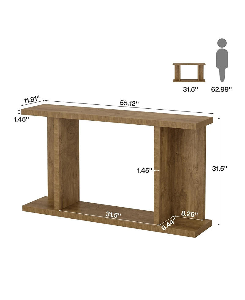 Tribesigns 55" Console Table, Framhouse Entryway Table, Living Room & Sofa Table