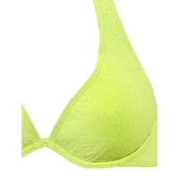 Lascana Women's Textured Underwire Bikini Swimsuit Top Bra Sizing