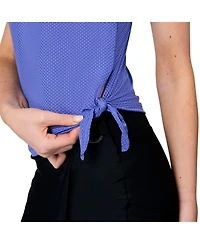 Free Country Women's Textured Mesh Side Tie Blouson Tankini Top