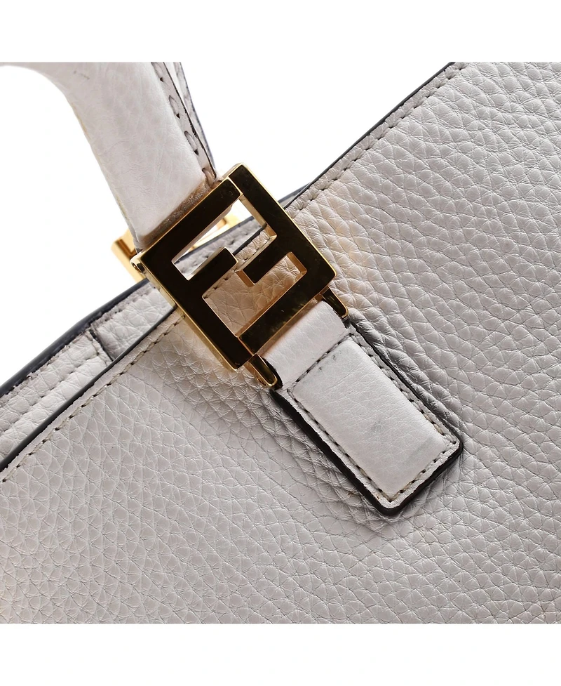 Pre-Owned Fendi Medium Selleria Ff Handle Tote Leather