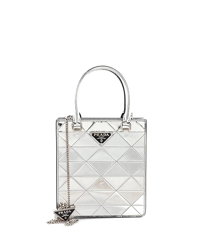 Pre-Owned Prada Mini Triangle Tote Spazzolato Leather