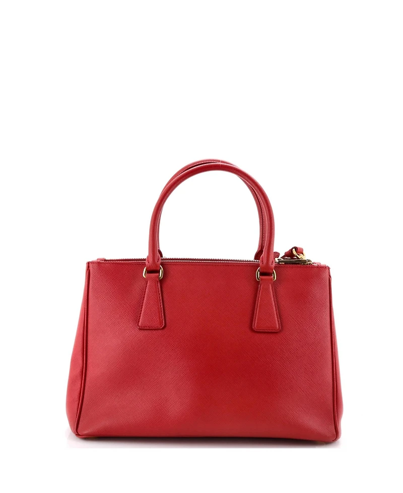 Pre-Owned Prada Medium Galleria Double Zip Tote Saffiano Leather
