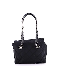 Pre-Owned Prada Medium Convertible Chain Tote Quilted Tessuto