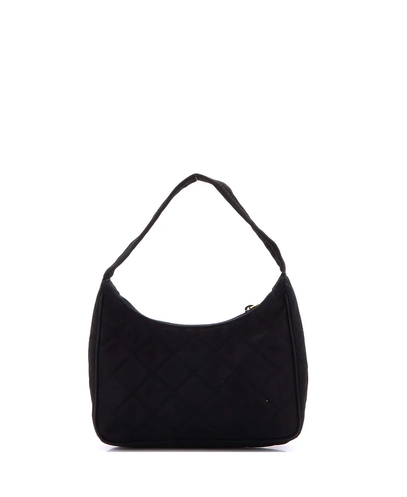 Pre-Owned Prada Small Hobo Quilted Tessuto