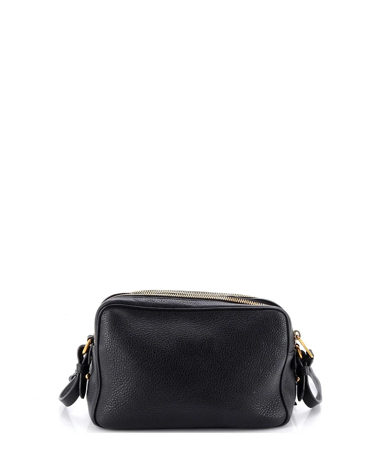 Pre-Owned Prada Dual Strap Double Zip Camera Bag Vitello Daino