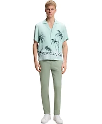 Boss By Hugo Boss Men's Structured Cotton Blend Tapered-Fit Chinos