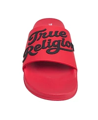 True Religion Men's Drake Script Logo Pool Slide