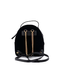 Pre-Owned Gucci Small Gg Marmont Backpack Embellished Matelasse Velvet