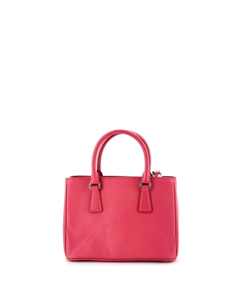 Pre-Owned Prada Mini Galleria Double Zip Tote Saffiano Leather