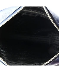 Pre-Owned Prada Small Triangle Logo Messenger Bag Embossed Saffiano Leather