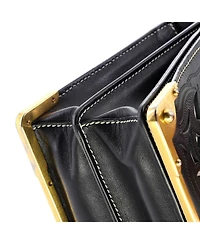 Pre-Owned Prada Small Cahier Crossbody Bag Studded Laser Cut Leather