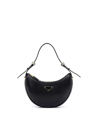 Pre-Owned Prada Small Arque Half Moon Hobo Leather
