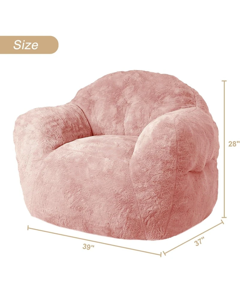 gaomon 39" Bean Bag Chair with Armrests, High-Density Foam Floor Sofa for Adults and Kids, Comfy Living Room Seat