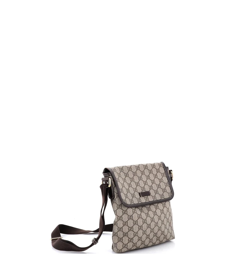 Pre-Owned Gucci Small Flap Messenger Gg Coated Canvas