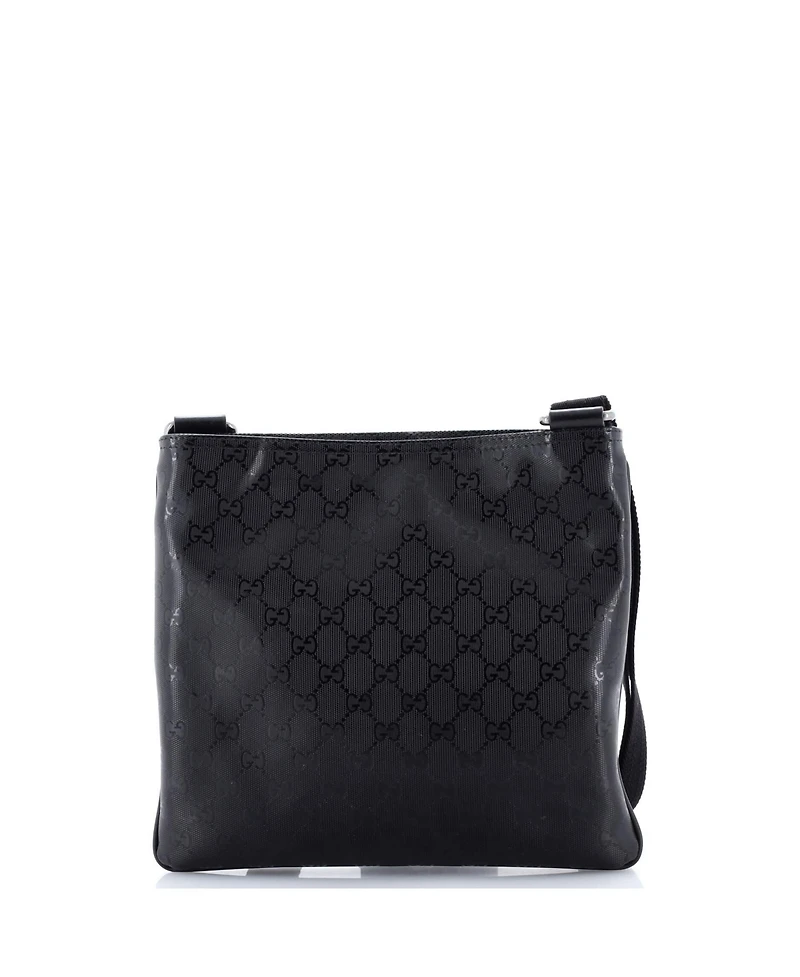 Pre-Owned Gucci Medium Front Zip Flat Messenger Bag Gg Imprime