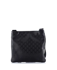 Pre-Owned Gucci Medium Front Zip Flat Messenger Bag Gg Imprime