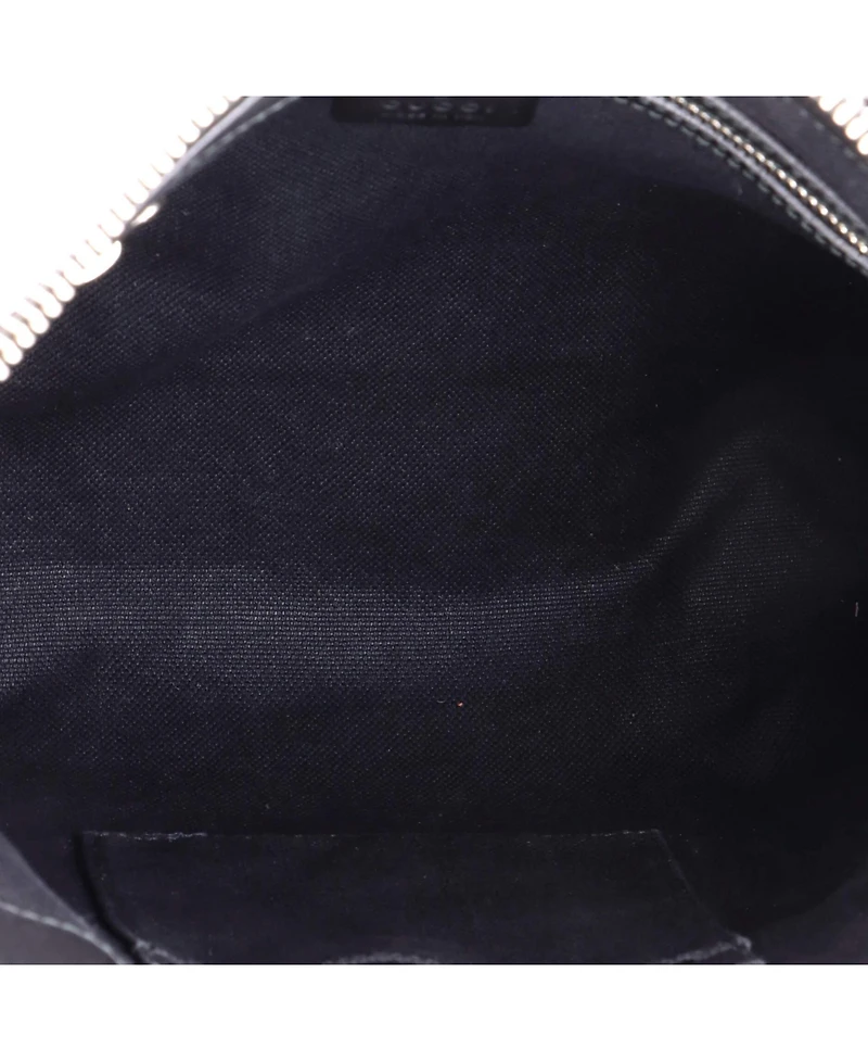 Pre-Owned Gucci Medium Web Strap Front Zip Messenger Bag Gg Coated Canvas