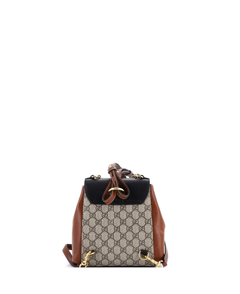 Pre-Owned Gucci Mini Padlock Backpack Gg Coated Canvas and Leather