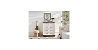 Flynama 5 Drawer Elegant Brown Dresser Easy Clean Cabinet for Home Office Home Furniture with Spacious Drawers Easy Assembly